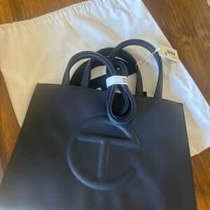 Telfar Navy Shopping Bag